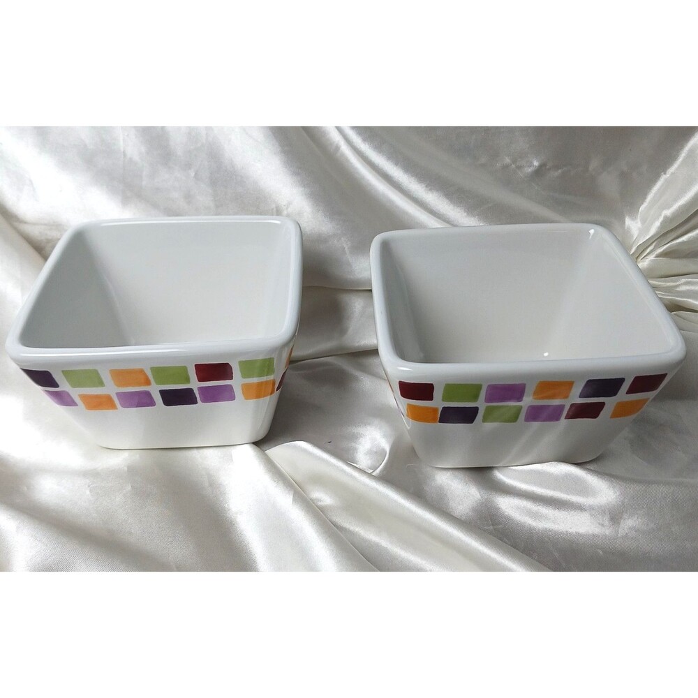 SIMPLE ADDITIONS PAMPERED CHEF SMALL SQUARE DIP BOWL-LOT OF 2